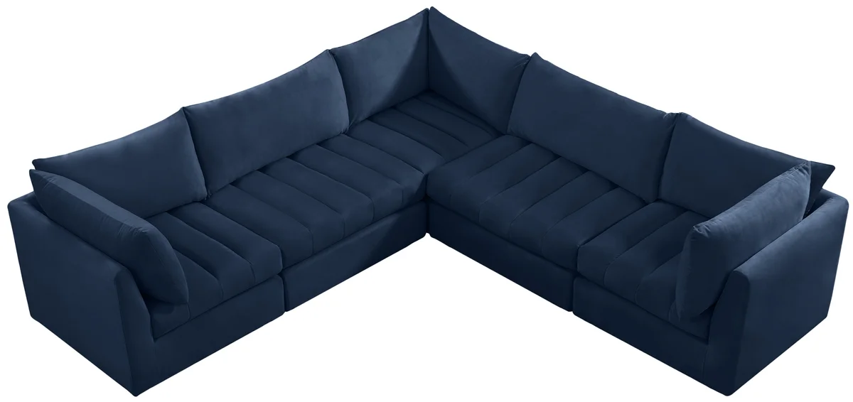 Jacob - Modular Corner Sectional 5 Piece - Navy
