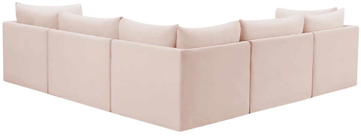 Jacob - Modular Corner Sectional 5 Piece - Pink