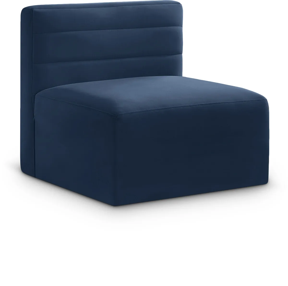 Quincy - Modular Armless Chair - Navy