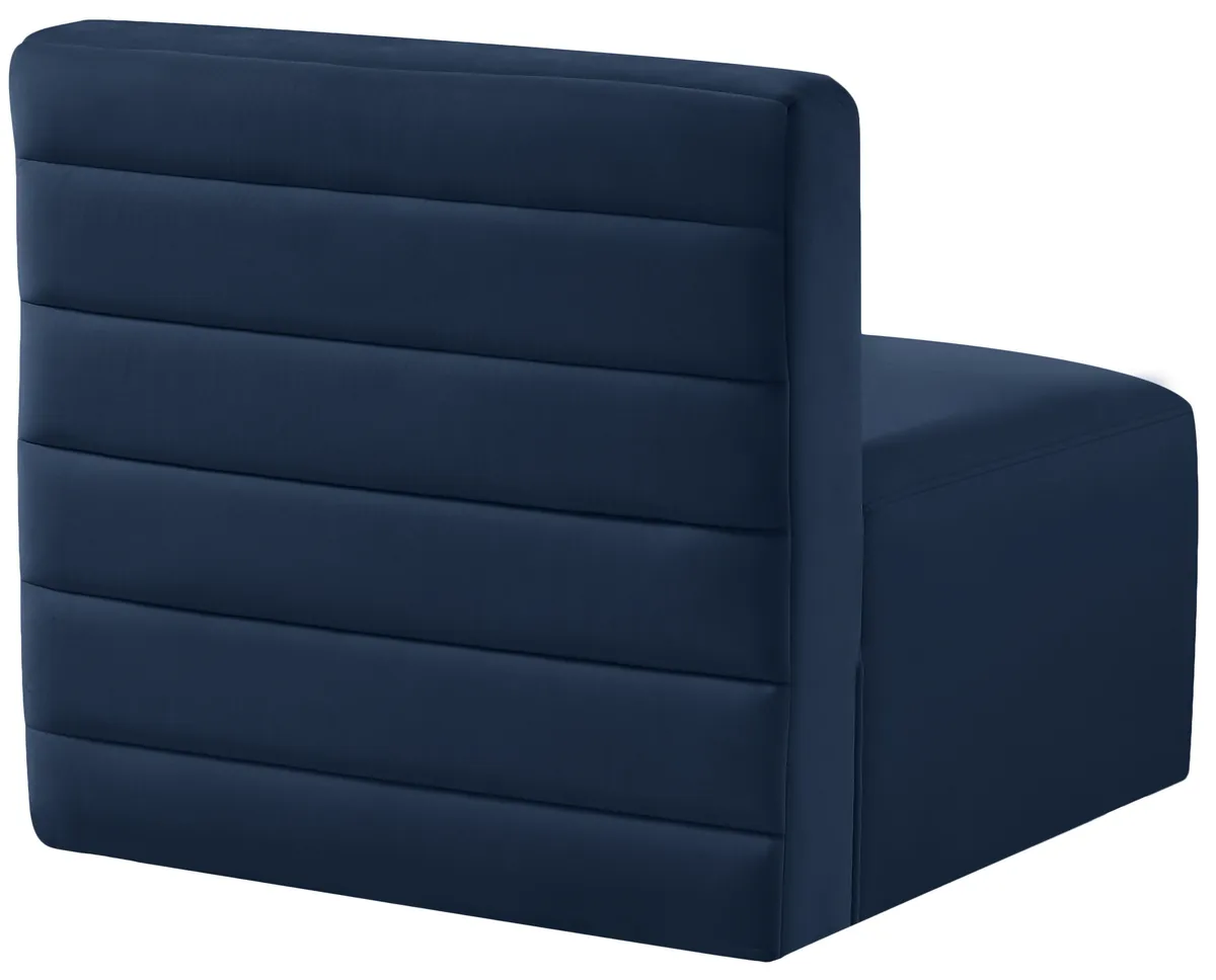 Quincy - Modular Armless Chair - Navy