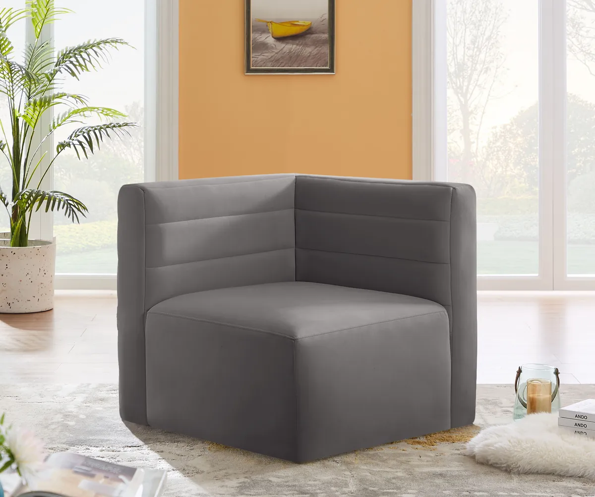 Quincy - Modular Corner Chair - Gray - View 2