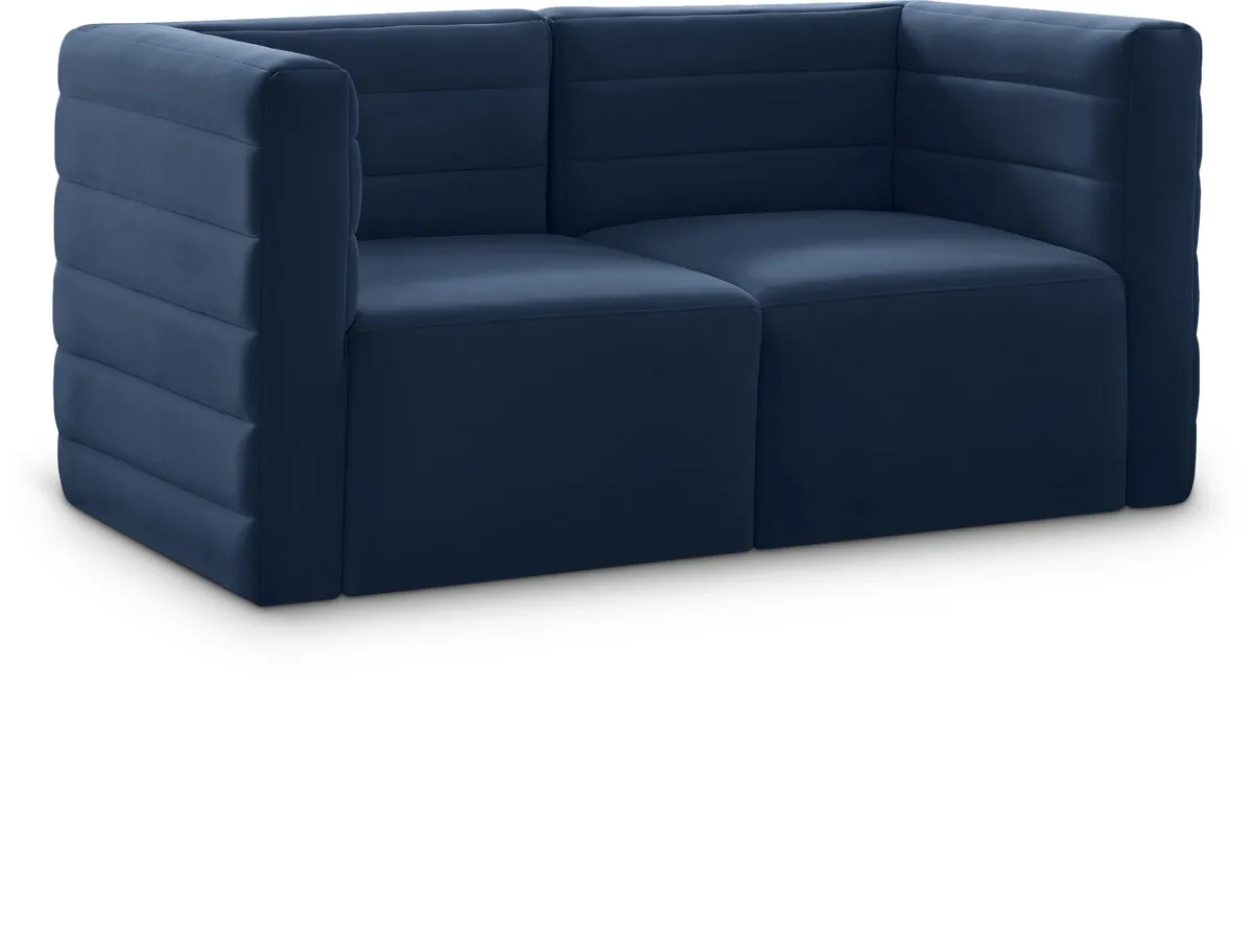 Quincy - 2 Seat Modular Sofa - Navy