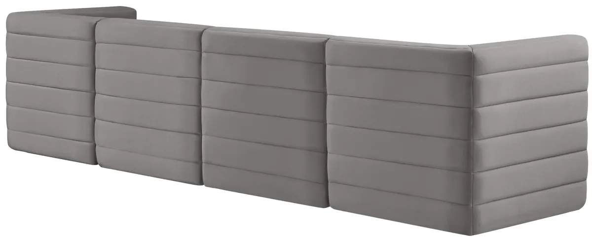 Quincy - 4 Seat Modular Sofa - Gray