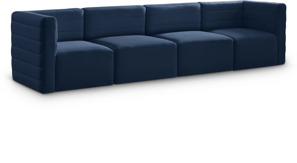Quincy - 4 Seat Modular Sofa - Navy