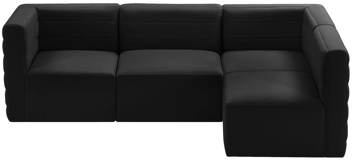 Quincy - 4 Piece Modular Sectional - Black