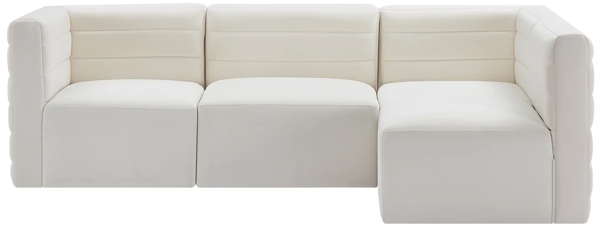 Quincy - 4 Piece Modular Sectional - Cream