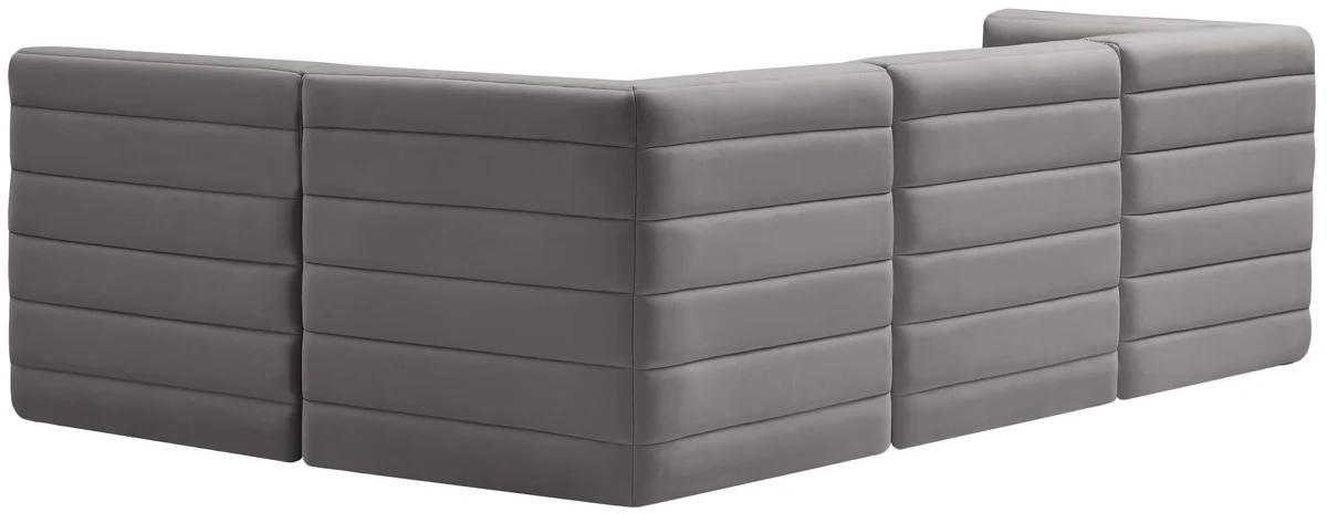 Quincy - 4 Piece Modular Sectional - Gray