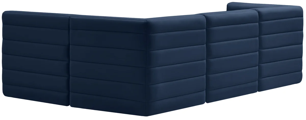 Quincy - 4 Piece Modular Sectional - Navy