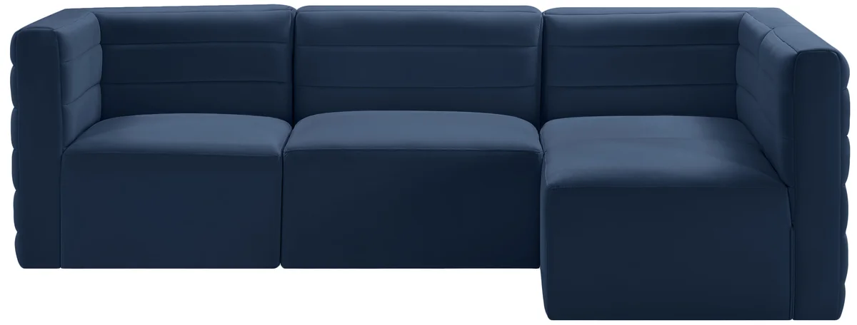 Quincy - 4 Piece Modular Sectional - Navy