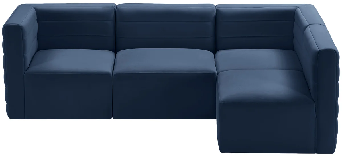 Quincy - 4 Piece Modular Sectional - Navy