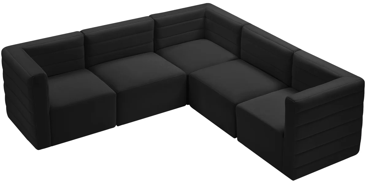 Quincy - 5 Piece Modular Corner Sectional - Black