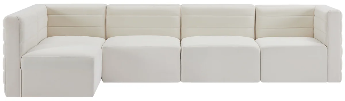 Quincy - 5 Piece Modular Sectional - Cream