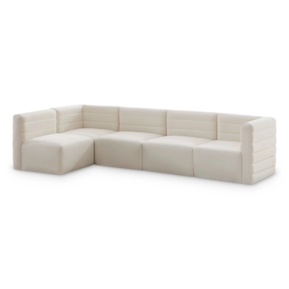 Quincy - 5 Piece Modular Sectional - Cream