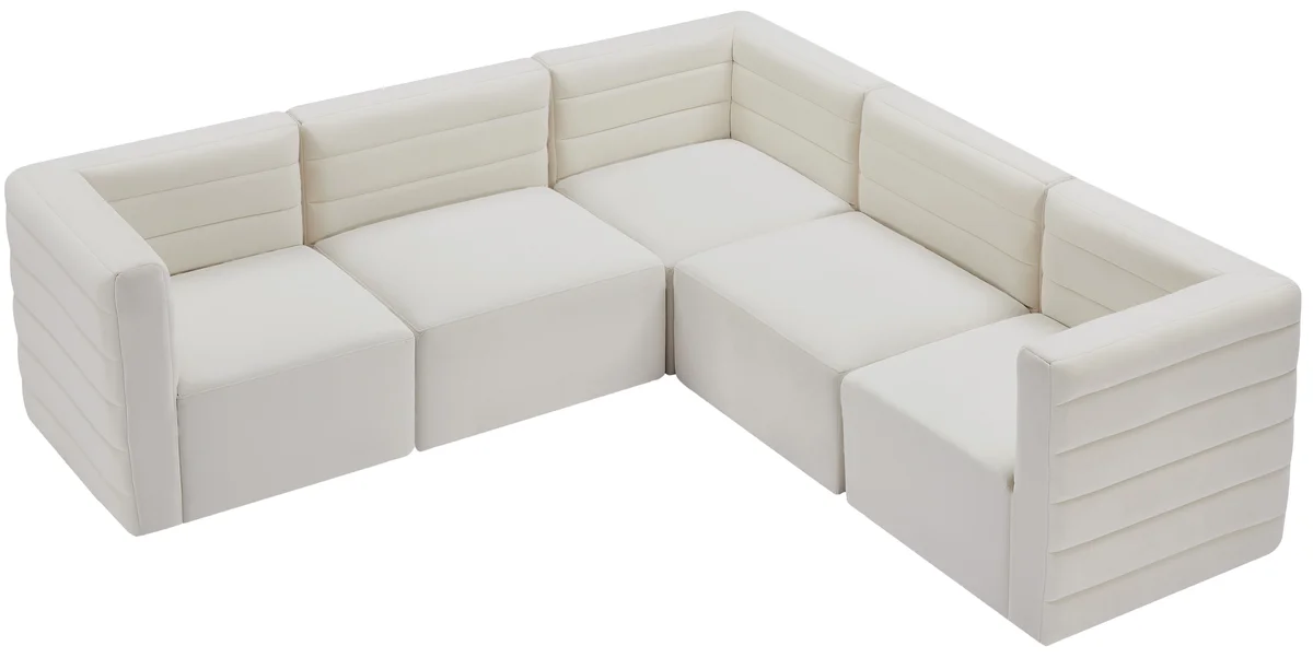 Quincy - 5 Piece Modular Corner Sectional - Cream