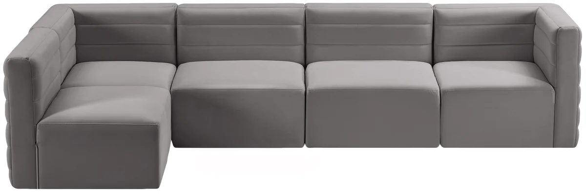 Quincy - 5 Piece Modular Sectional - Gray