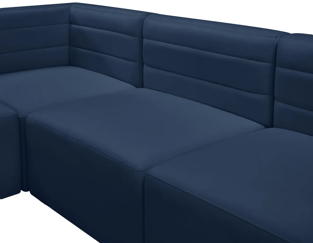 Quincy - 5 Piece Modular Corner Sectional - Navy