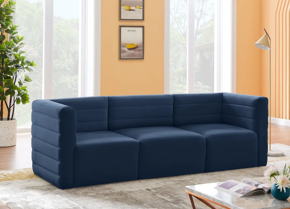 Quincy - 3 Seat Modular Sofa - Navy - View 2