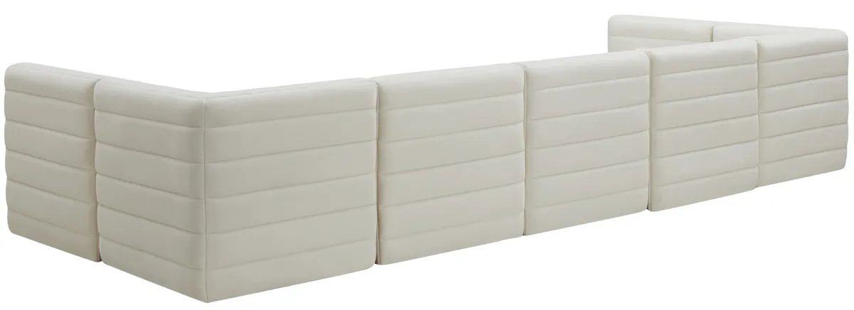 Quincy - 7 Piece Modular U-Shaped Sectional - Cream