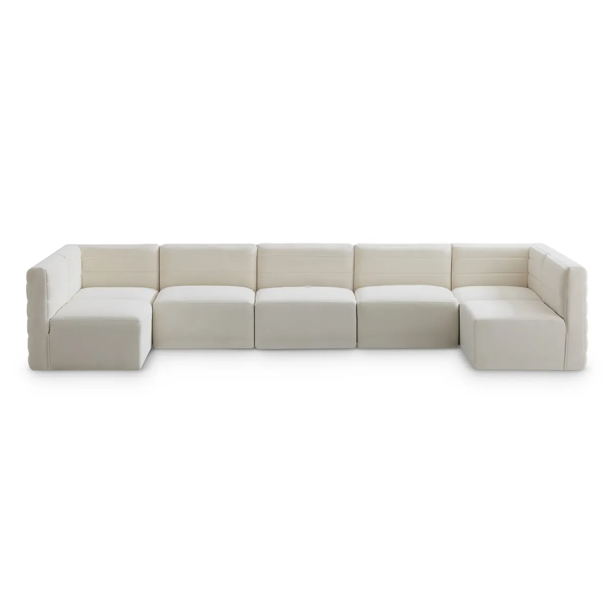 Quincy - 7 Piece Modular U-Shaped Sectional - Cream