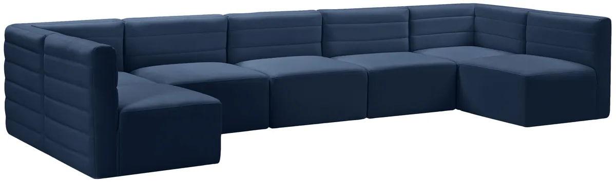 Quincy - 7 Piece Modular U-Shaped Sectional - Navy