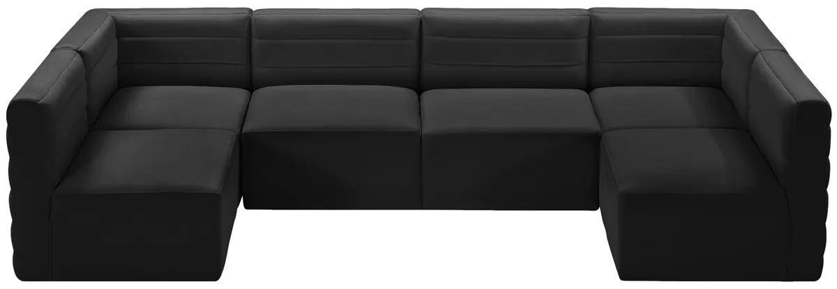Quincy - 6 Piece Modular U-Shaped Sectional - Black