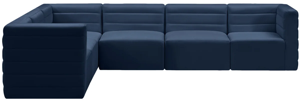 Quincy - 6 Piece Modular Sectional - Navy