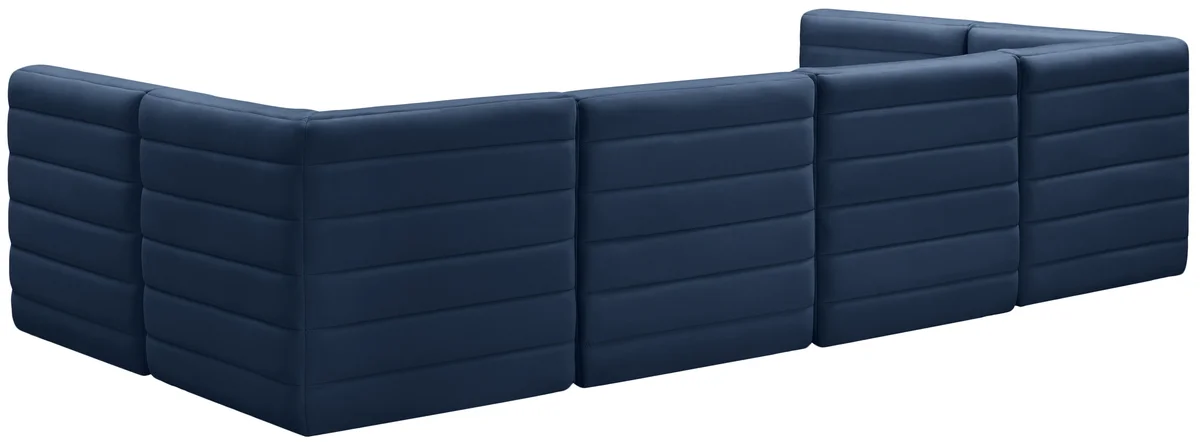 Quincy - 6 Piece Modular U-Shaped Sectional - Navy