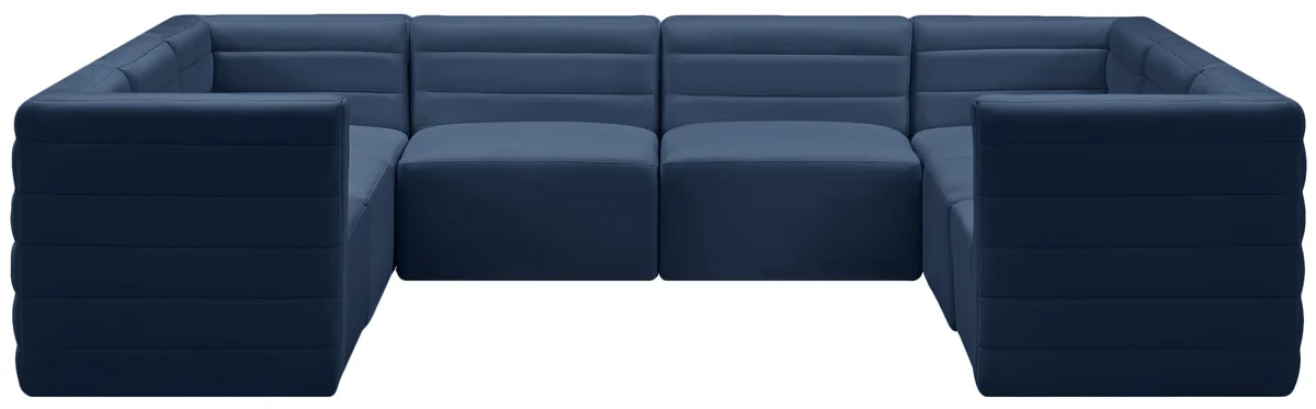 Quincy - 8 Piece Modular Sectional - Navy
