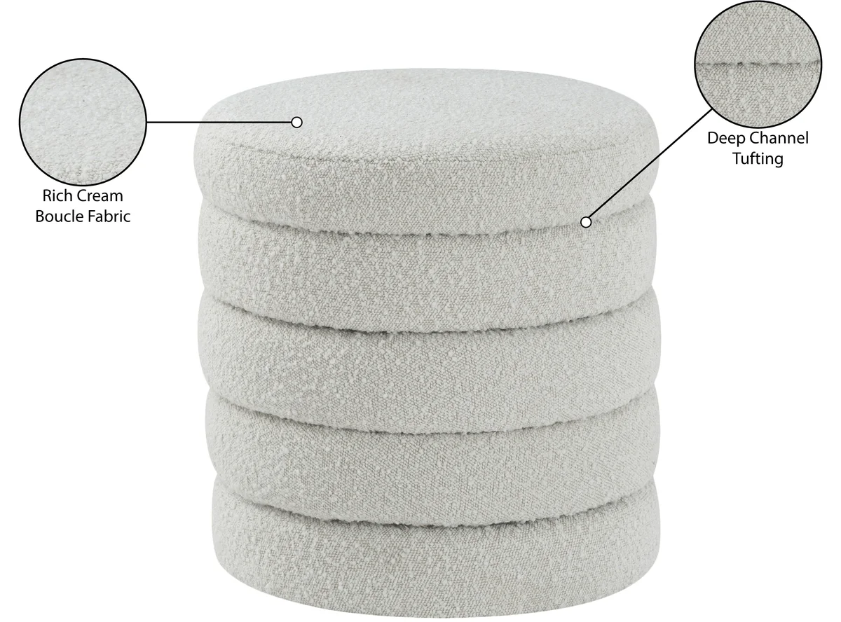 Aphia - Ottoman / Stool - Cream