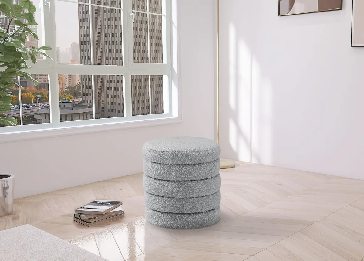 Aphia - Ottoman / Stool - Gray - View 2