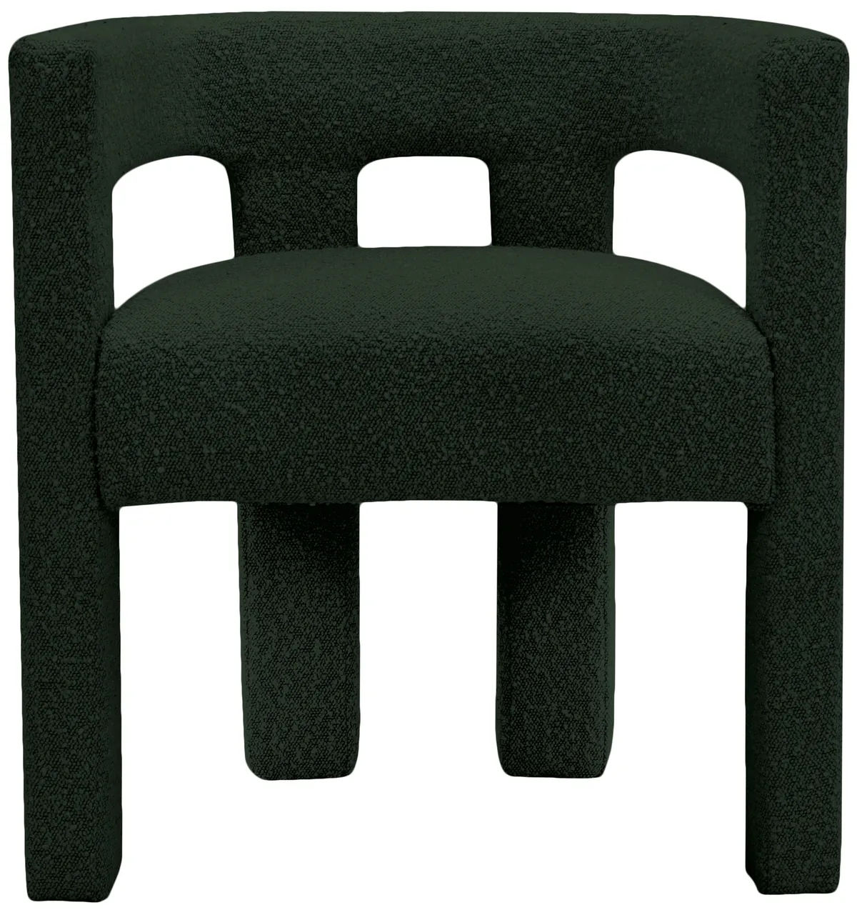 Athena - Boucle Fabric Dining Chair - Green