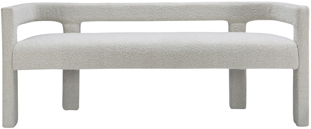 Athena - Boucle Fabric Bench - Cream