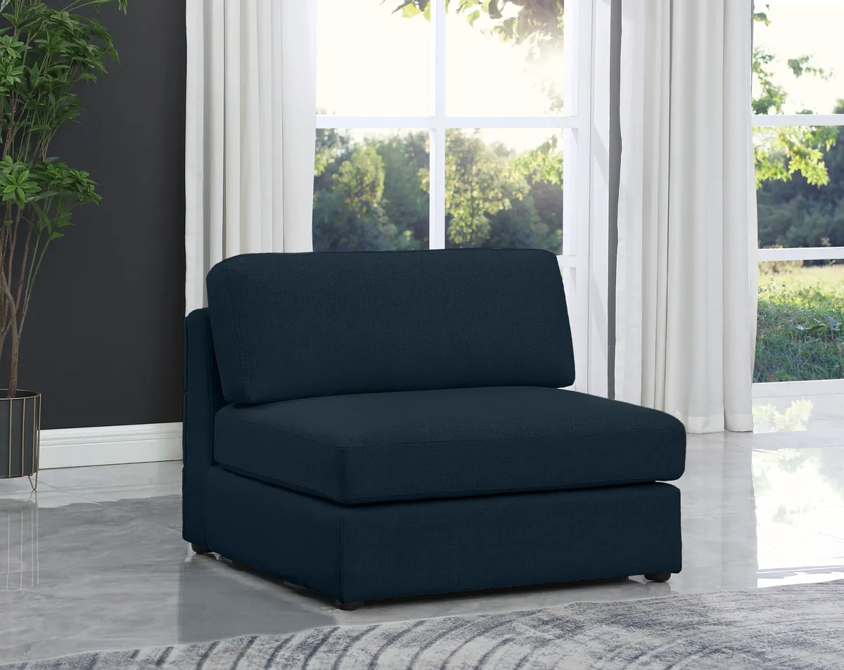 Beckham - Armless Chair - Navy - View 2