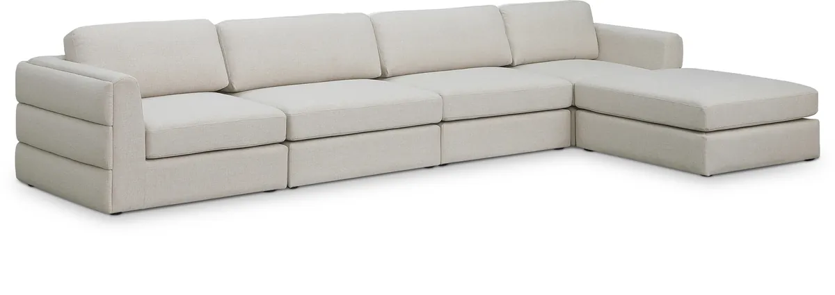 Beckham - 5 Piece Modular L-Shaped Sectional - Beige