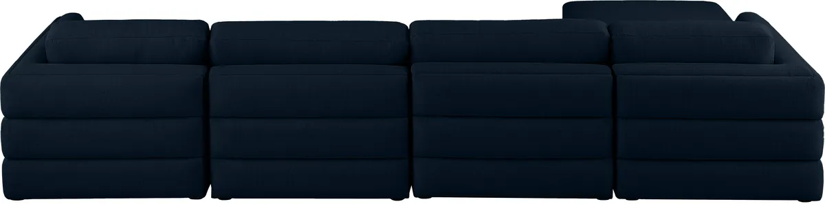 Beckham - 5 Piece Modular L-Shaped Sectional - Navy