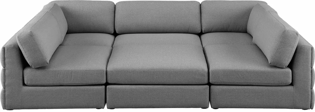 Beckham - 6 Piece Modular Sectional - Gray