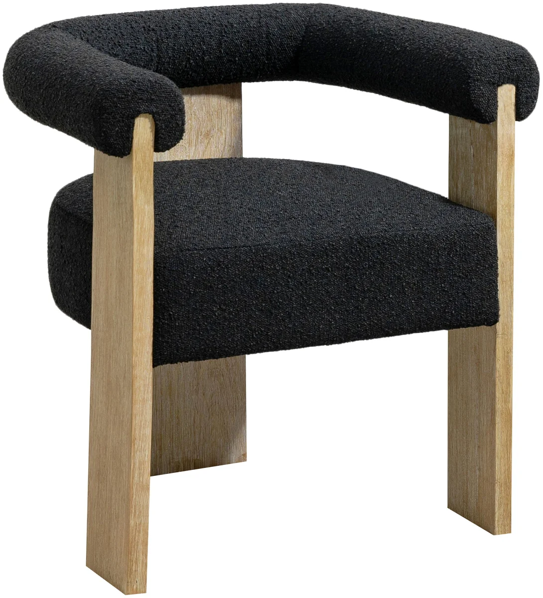 Barrel - Dining Chair - Natural / Black