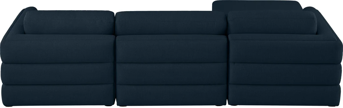Beckham - 4 Piece Modular L-Shaped Sectional - Navy