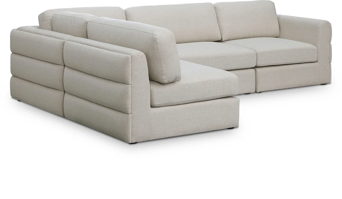 Beckham - 4 Piece Modular Sectional - Beige