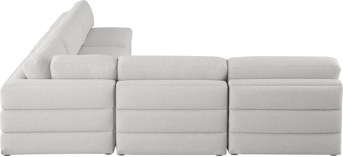 Beckham - 5 Piece Modular Corner Armless Sectional - Beige