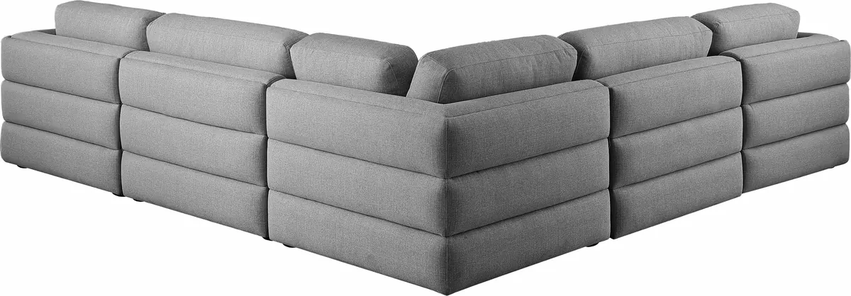 Beckham - 5 Piece Modular Corner Sectional - Dark Gray