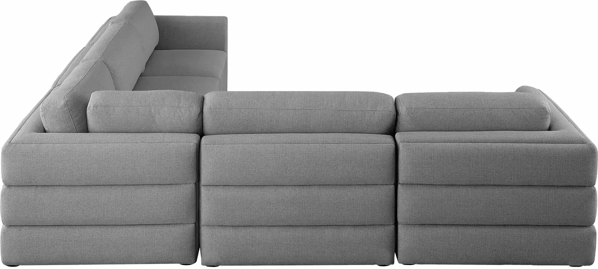 Beckham - 5 Piece Modular Corner Sectional - Dark Gray