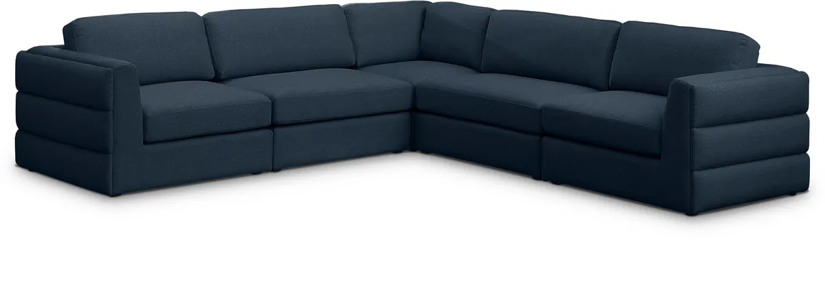 Beckham - 5 Piece Modular Corner Sectional - Navy