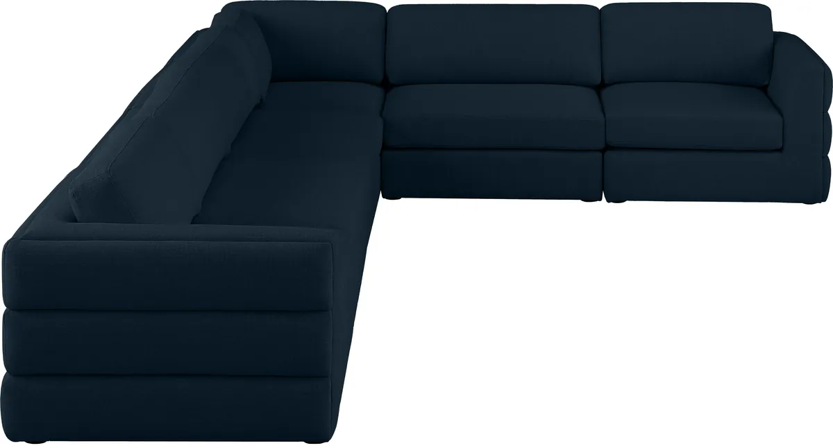 Beckham - 6 Piece Modular Corner Sectional - Navy