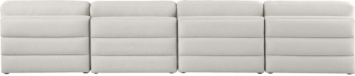 Beckham - Modular 4 Seat Armless Sofa - Beige