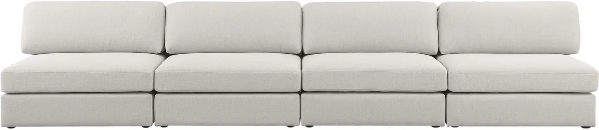 Beckham - Modular 4 Seat Armless Sofa - Beige