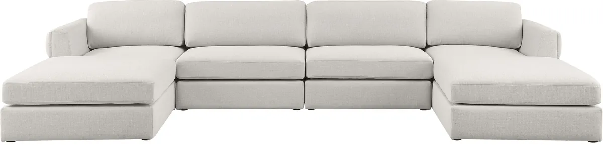 Beckham - 6 Piece Double Chaise Modular Sectional - Beige