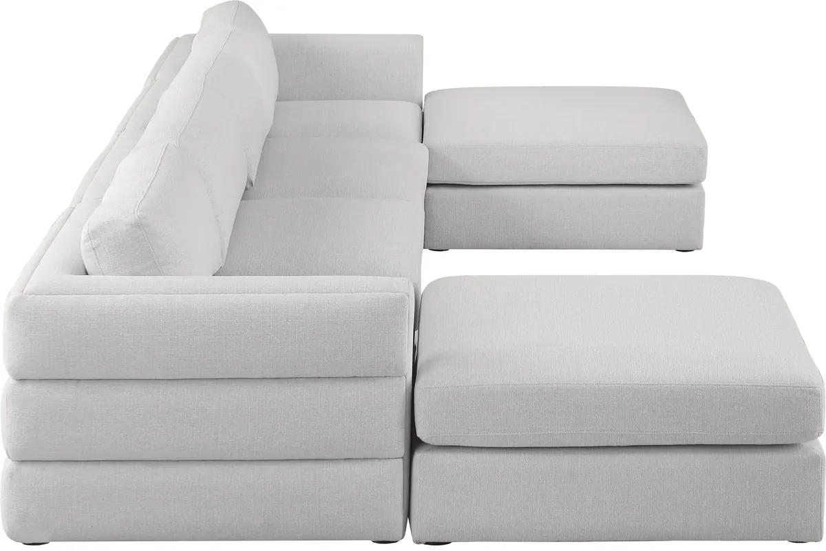 Beckham - 6 Piece Double Chaise Modular Sectional - Beige