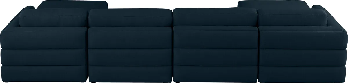 Beckham - 6 Piece Double Chaise Modular Sectional - Navy