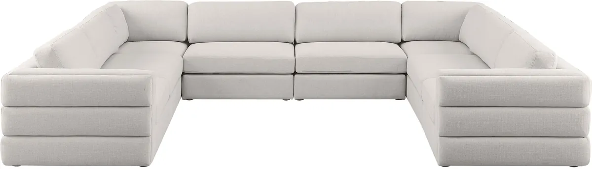 Beckham - 8 Piece Modular Sectional - Beige